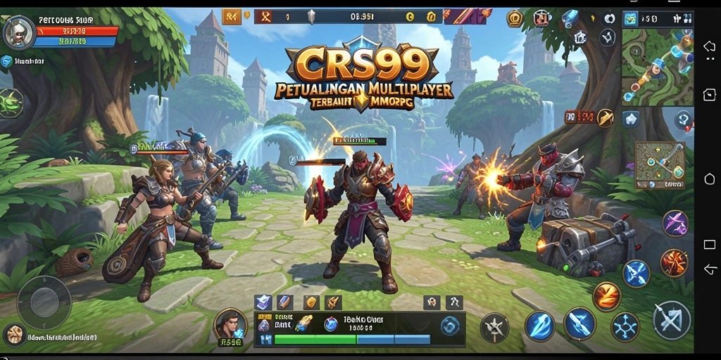 Tampilan gameplay seru dalam dunia fantasi MMORPG CRS99.