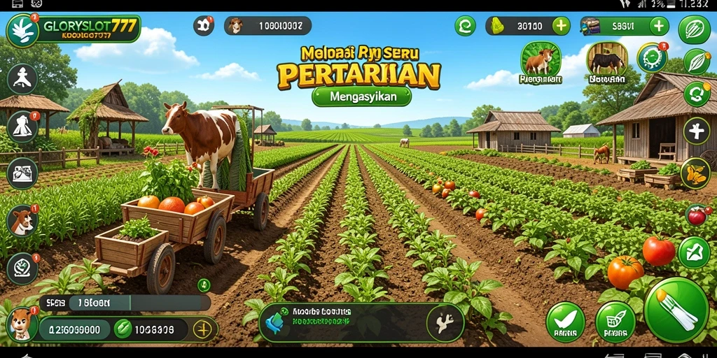 Screenshot gameplay <strong>GLORYSLOT777</strong> yang menampilkan kebun yang rimbun dan menawan.