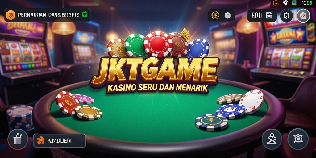 Tampilan gameplay JKTGAME yang menggembirakan dan penuh warna.