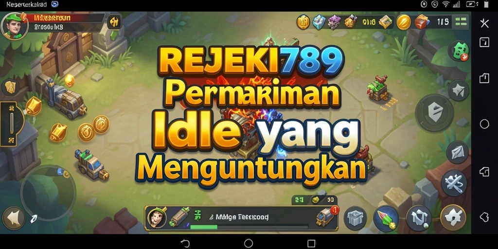 Tampilan gameplay utama dari REJEKI789 yang menampilkan keseruan Idle.