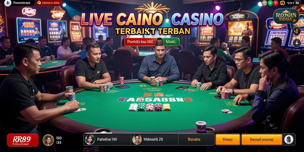 Tampilan permainan live casino yang seru dan interaktif.