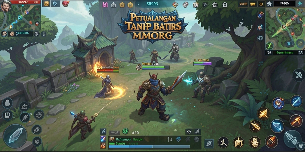Tangkapan layar gameplay SR996 menunjukkan aksi seru dalam dunia MMORPG.